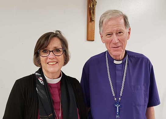 Archbishops Anne and Fred smiling